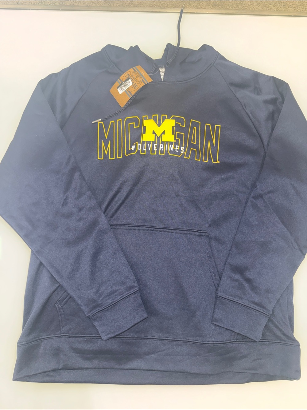 Rivalry Threads Navy and Yellow 'M' Logo Pullover Hoodie
